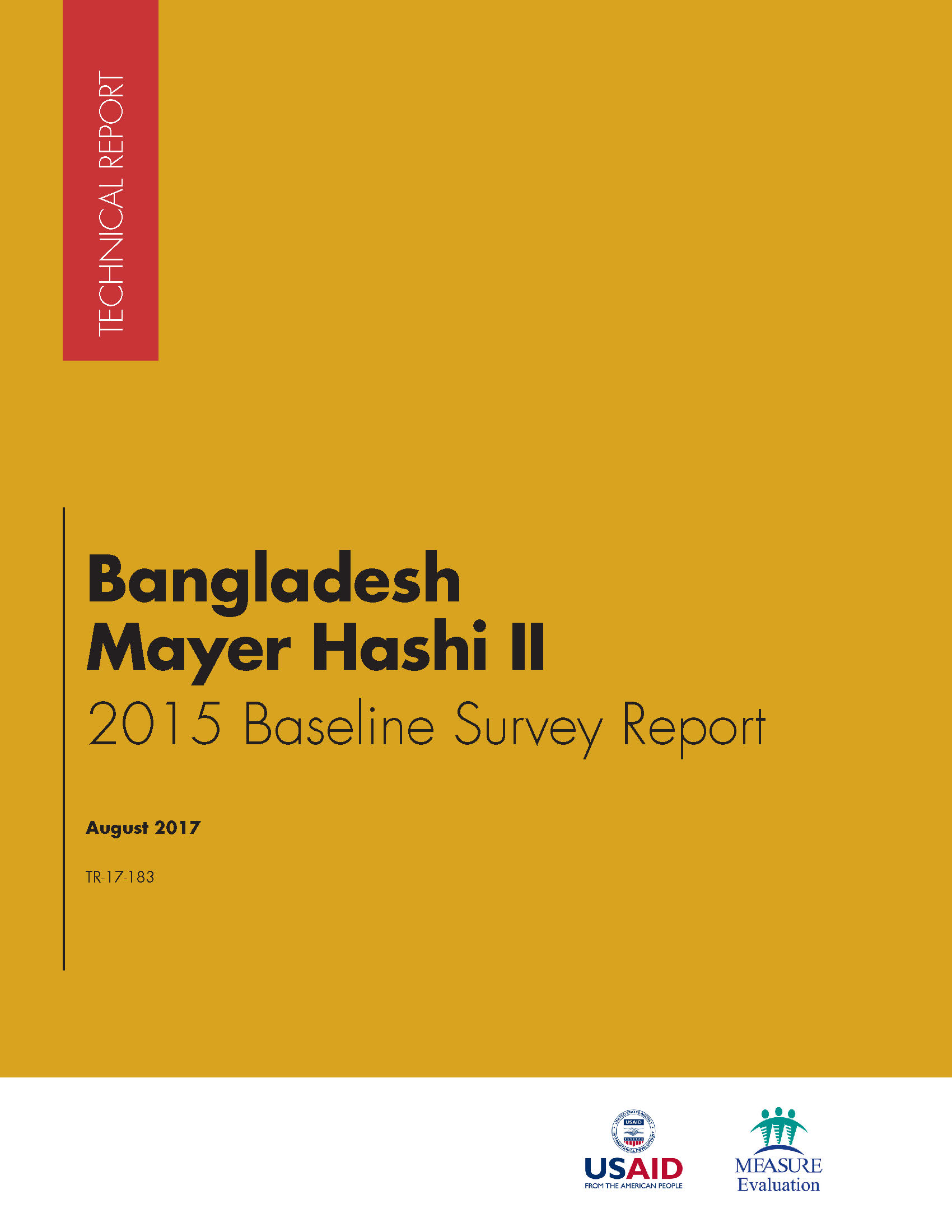 Bangladesh Mayer Hashi II  2015 Baseline Survey Report