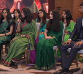 Adolescent panel at the Bangladesh Adolescent Health and Wellbeing Survey 2019-2020 dissemination event. ©2021 Data for Impact