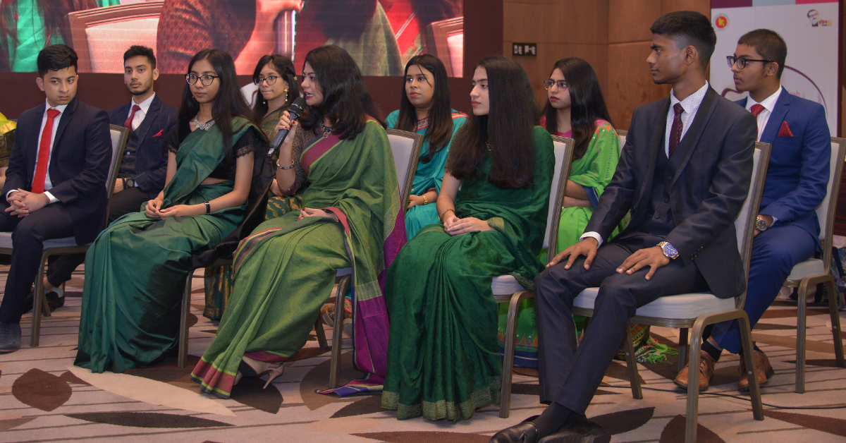 Adolescent panel at the Bangladesh Adolescent Health and Wellbeing Survey 2019-2020 dissemination event. ©2021 Data for Impact